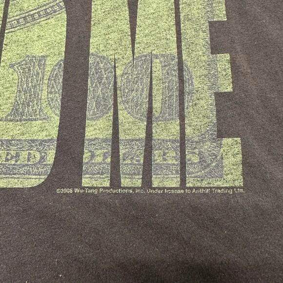 2000s‎ Wu-Tang Cash Rules Everything Around Me Gray Mens L Rap Hip Hop T-Shirt - Picture 11 of 11